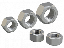 Hexagon nut for high-strength structural bolting with large width across flats for bridge building
